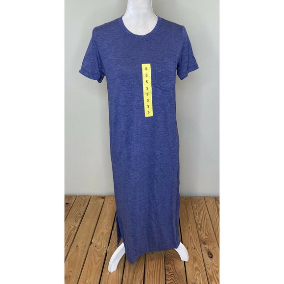 NWT Jessica Simpson T Shirt Midi Dress Small Women’s Blue Violet Short Sleeve - Picture 1 of 8